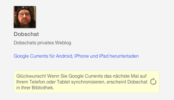 Google Currents Dobschat bei Google Currents