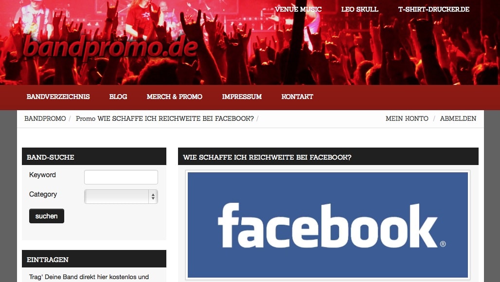 Nicht nur für Bands: Reichweite bei Facebook Nicht nur für Bands: Reichweite bei Facebook