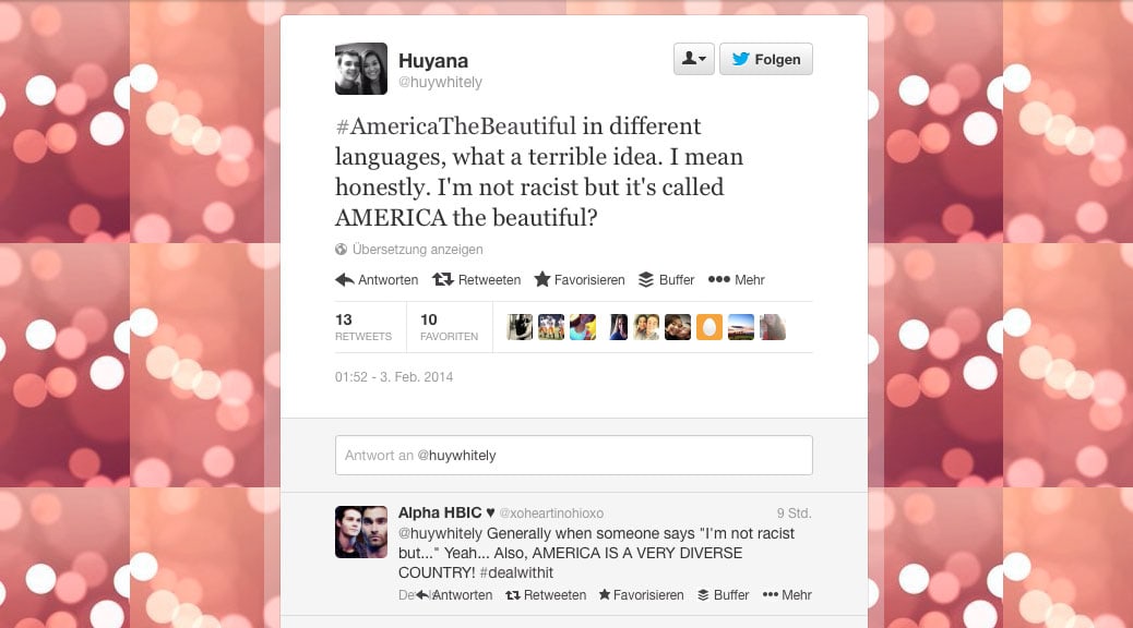 I'm not racist but… I'm not racist but…