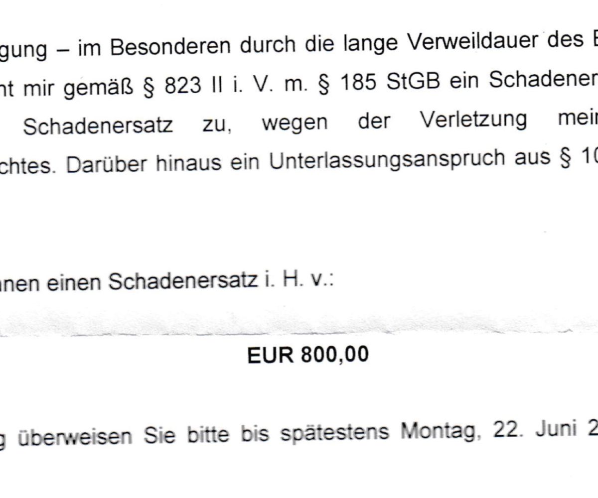 Update zum Update zur „Dobschat hat Arschloch gesagt“-Klage Update zum Update zur „Dobschat hat Arschloch gesagt“-Klage