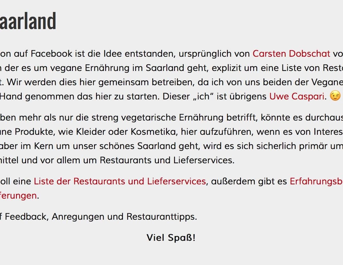 Veganes.Saarland