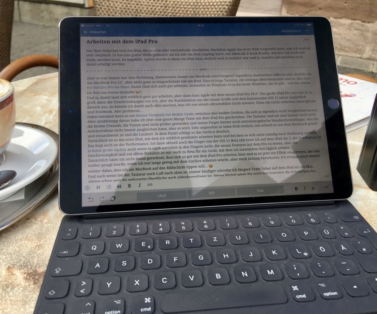 Arbeiten mit dem iPad Pro