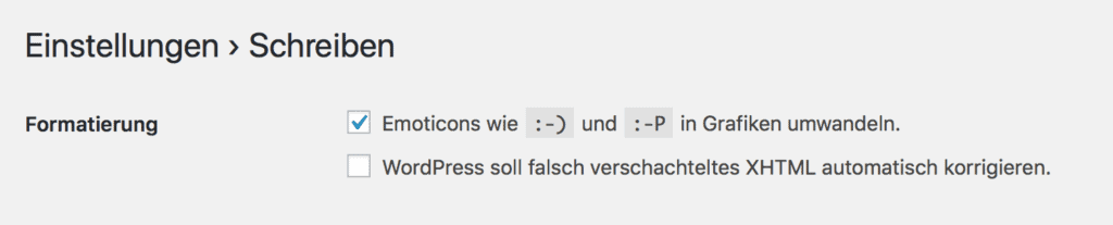 Emoticons an - pfui!