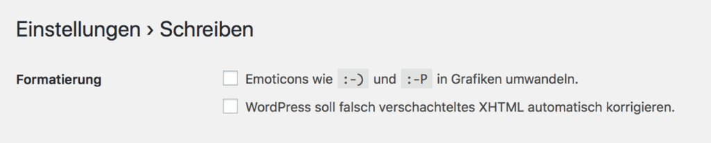 Emoticons aus - gut!