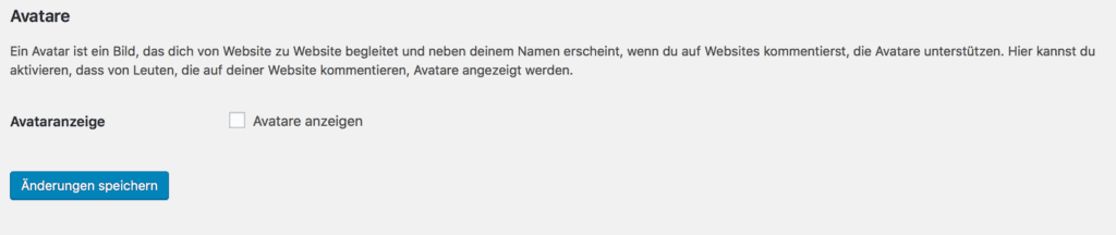 Gravatare aus - gut!
