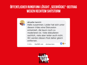 SR knickt vor rechten Hetzern ein SR knickt vor rechten Hetzern ein
