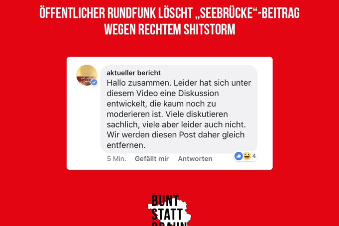 SR knickt vor rechten Hetzern ein SR knickt vor rechten Hetzern ein