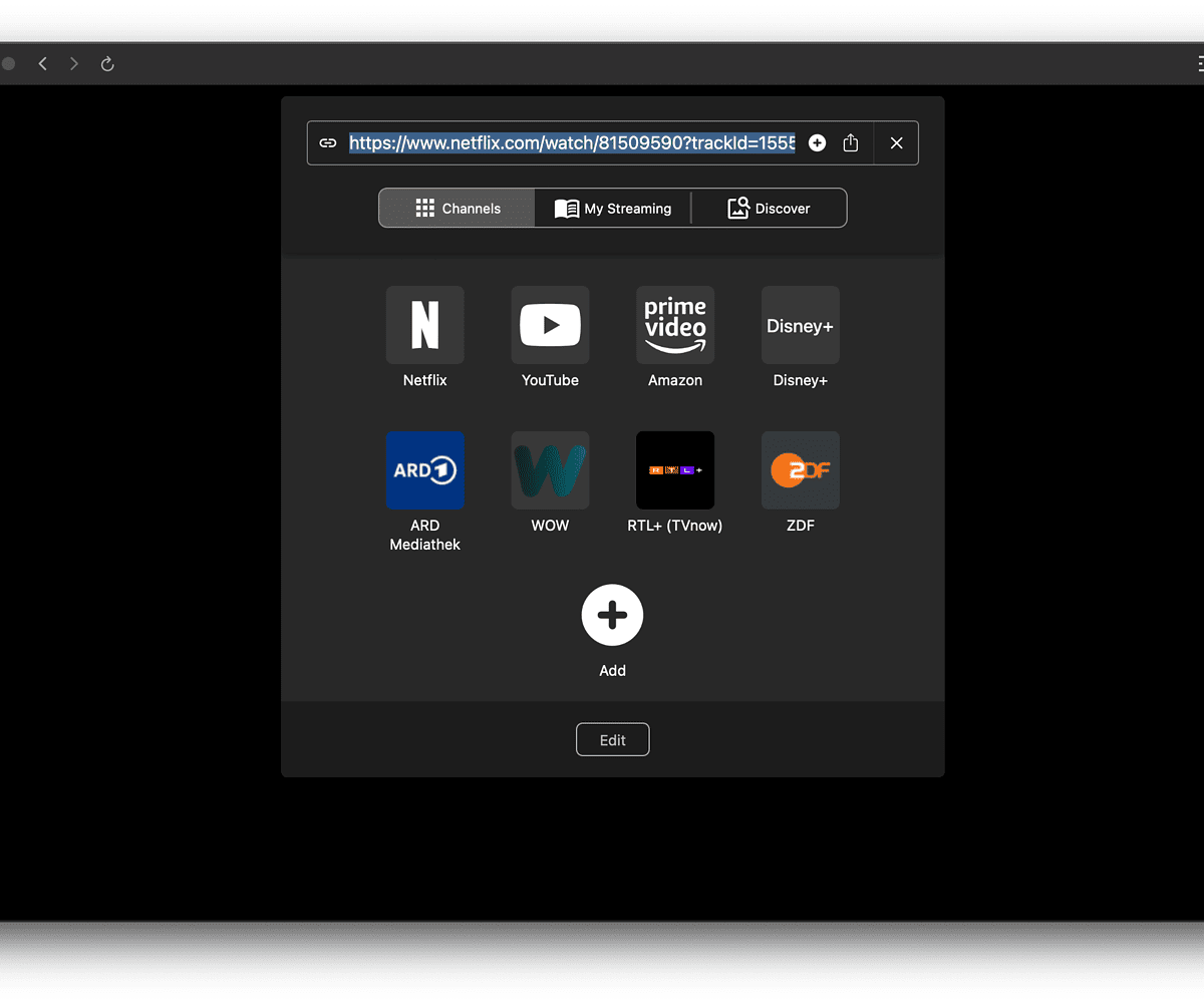Friendly Streaming Browser