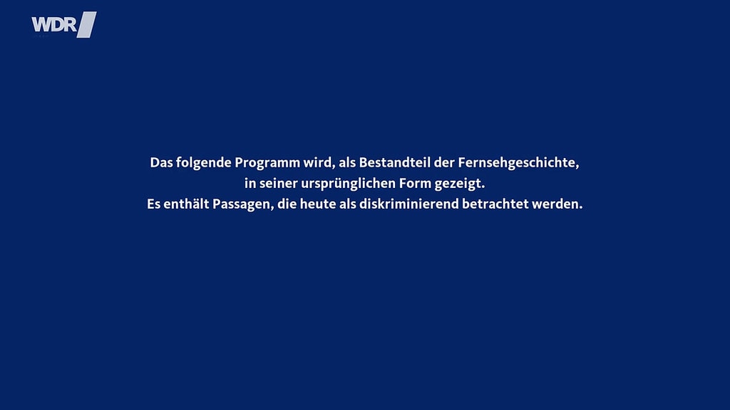 Hinweis des WDR in der Mediathek vor der Otto Show: „Das folgende Programm wird, als Bestandteil der Fernsehgeschichte, in seiner ursprünglichen Form gezeigt.
Es enthält Passagen, die heute als diskriminierend betrachtet werden.“
